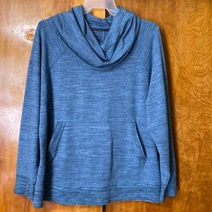 Ll bean cowl neck sweatshirt, blue, 3xl